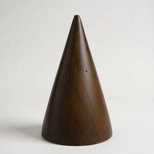 Artisan Carved Wood Cone – Dark Walnut Sculptural Tree, Arhaus 2021